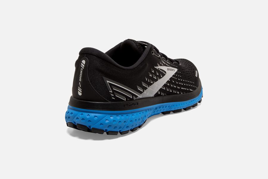 Brooks Israel Ghost 13 Road Running Shoes Mens - Black/Grey/Blue - JFS-410689